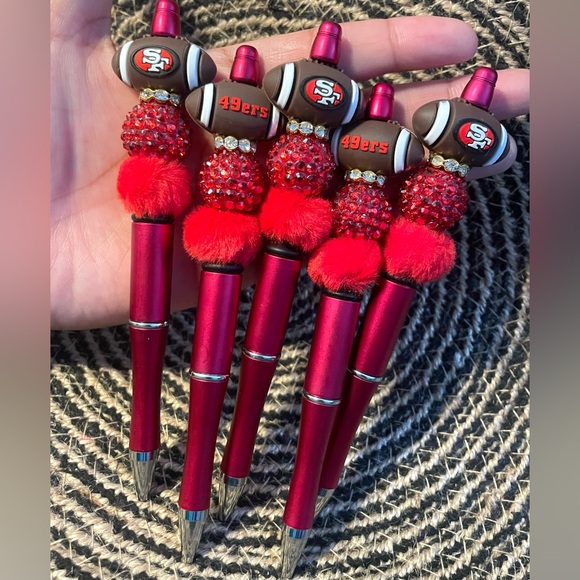 Football Beaded Pen - Picture 1 of 1